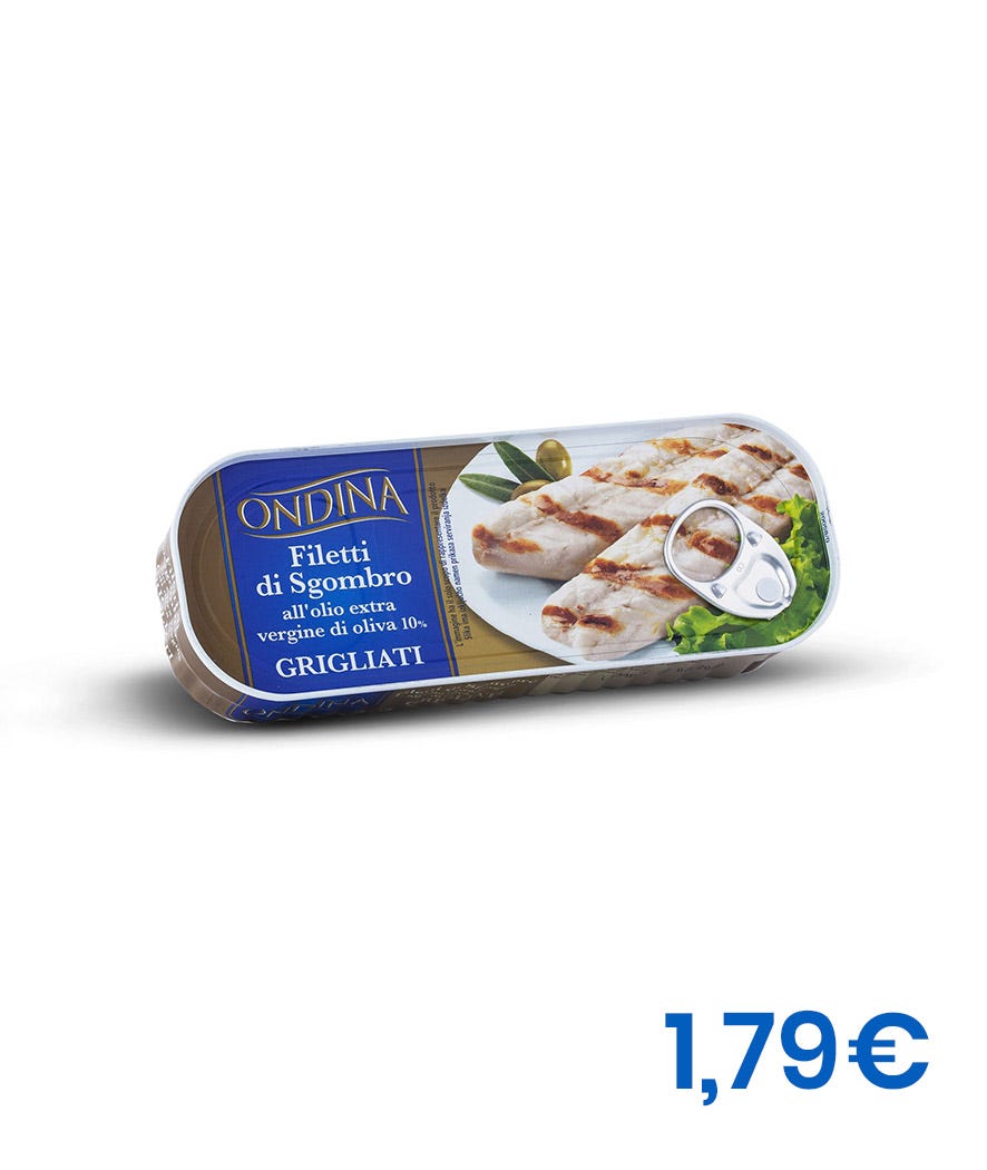 Filetti di Sgombro grigliati all'olio Evo 10% 120 g