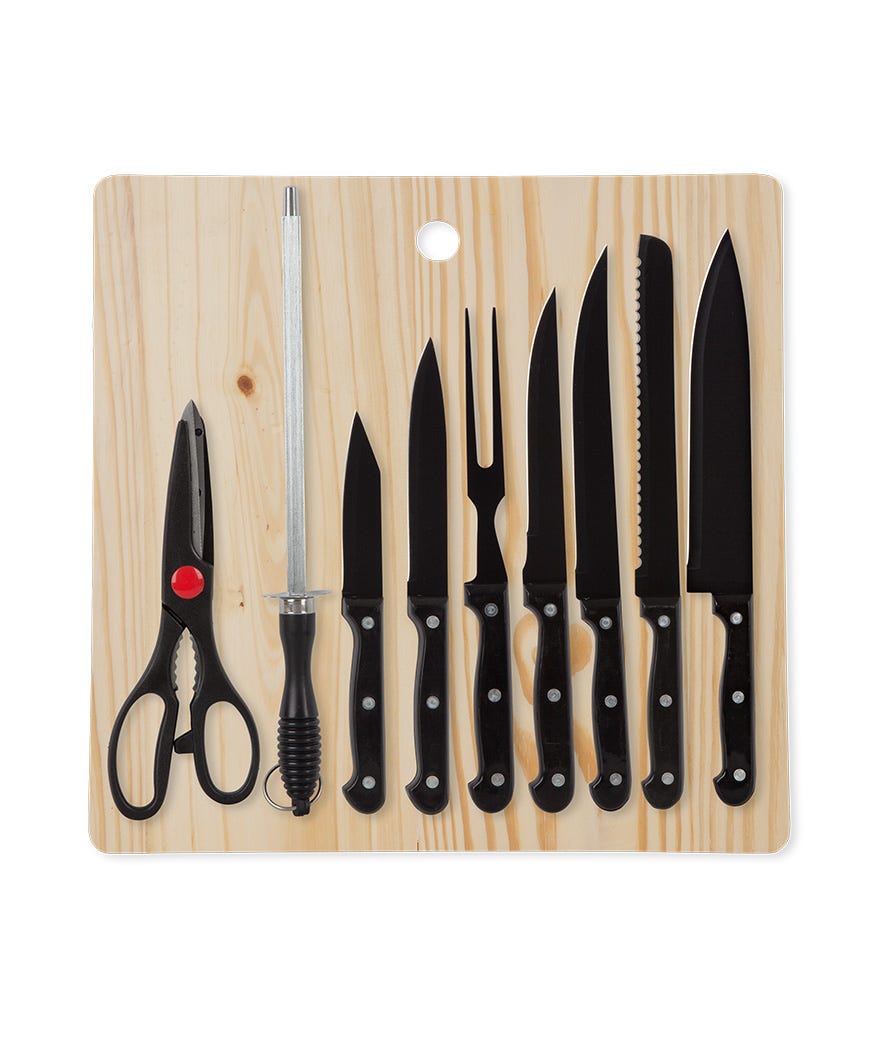Set coltelli forbice e tagliere 