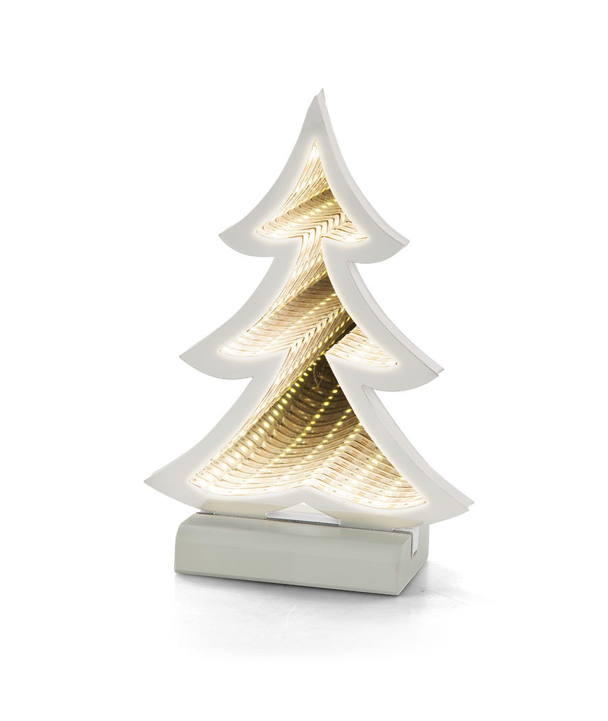 Albero/stella led con effetto infinito ''Magia di Natale''
