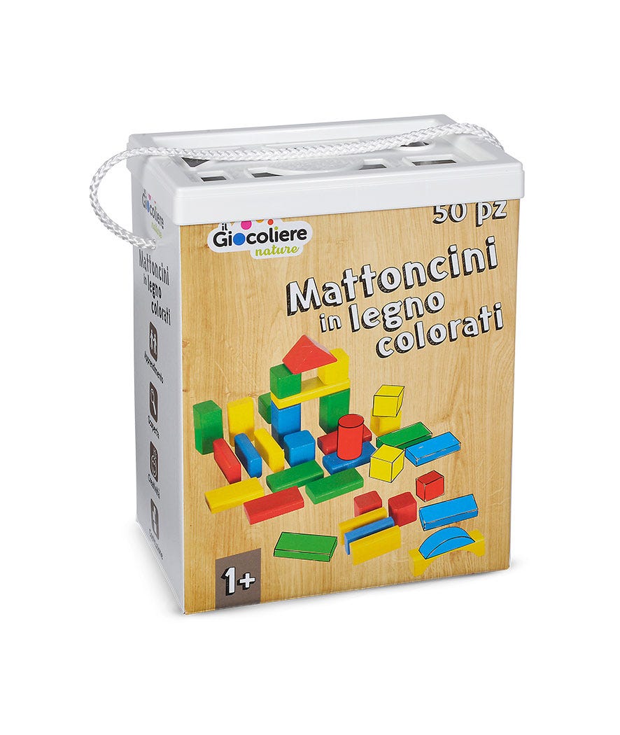 Mattoncini in legno colorati 