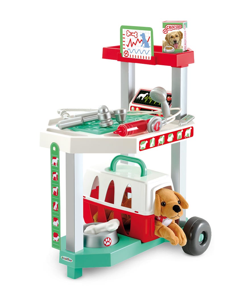 Carrello per veterinario multicolor