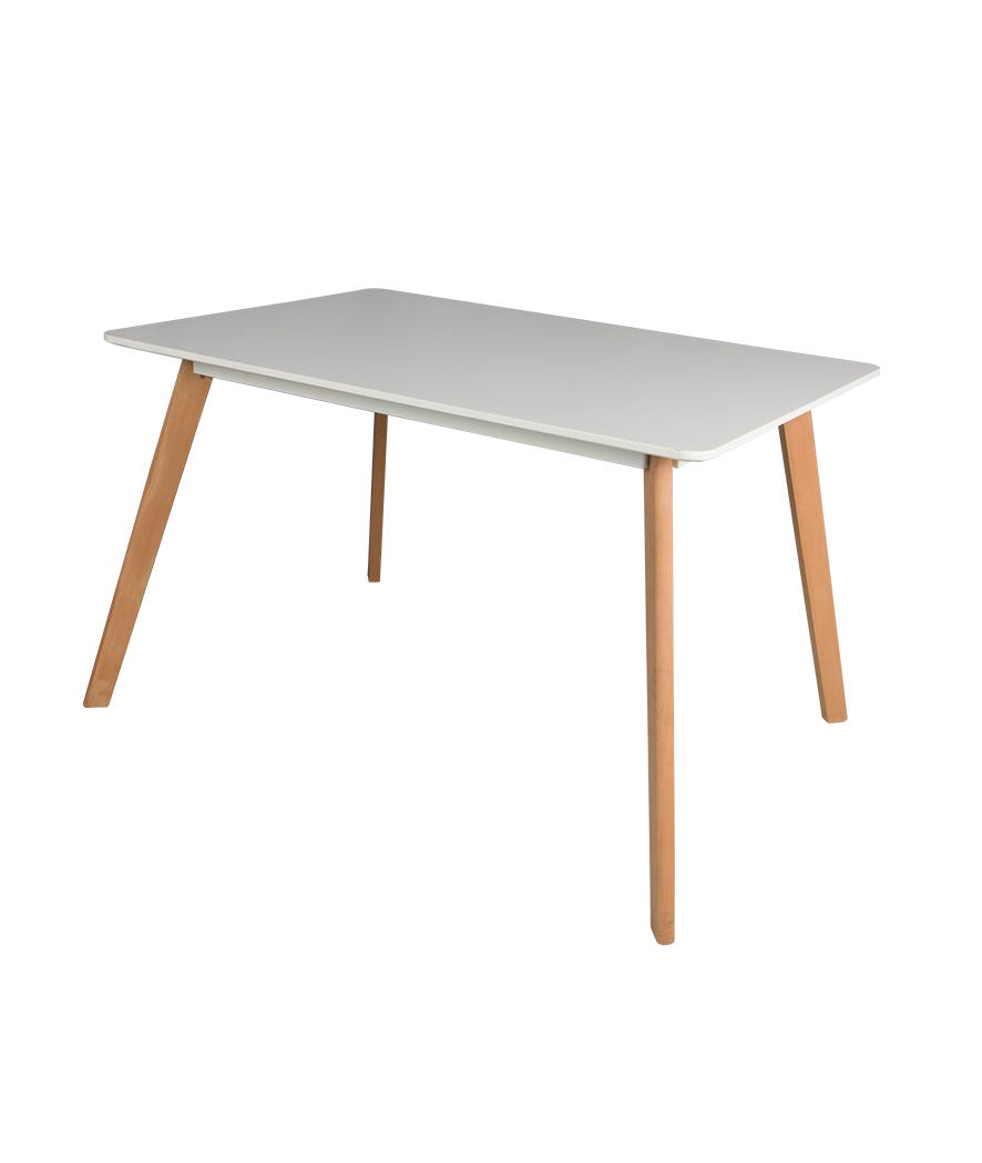 Tavolo con piano in mdf bianco