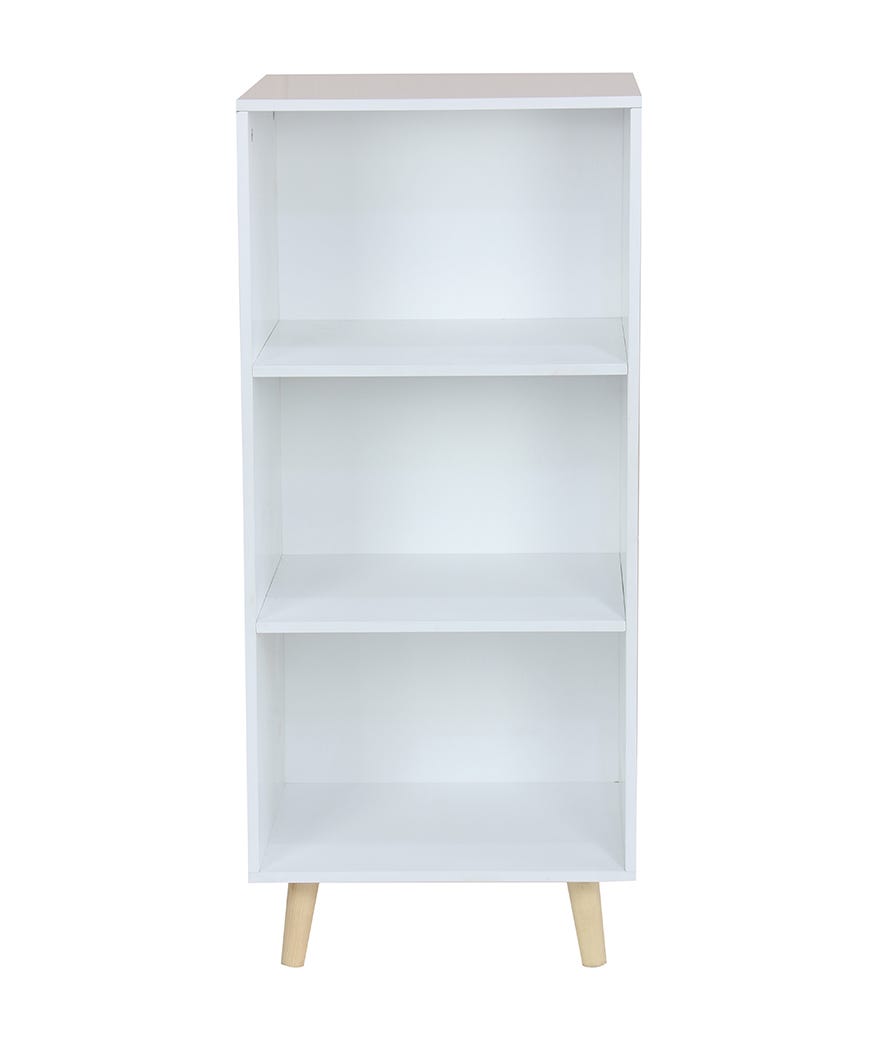 Libreria in mdf a 3 ripiani con 4 piedini 