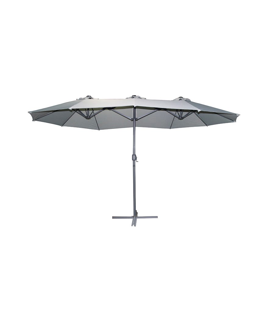 Ombrellone ovale con base grigio