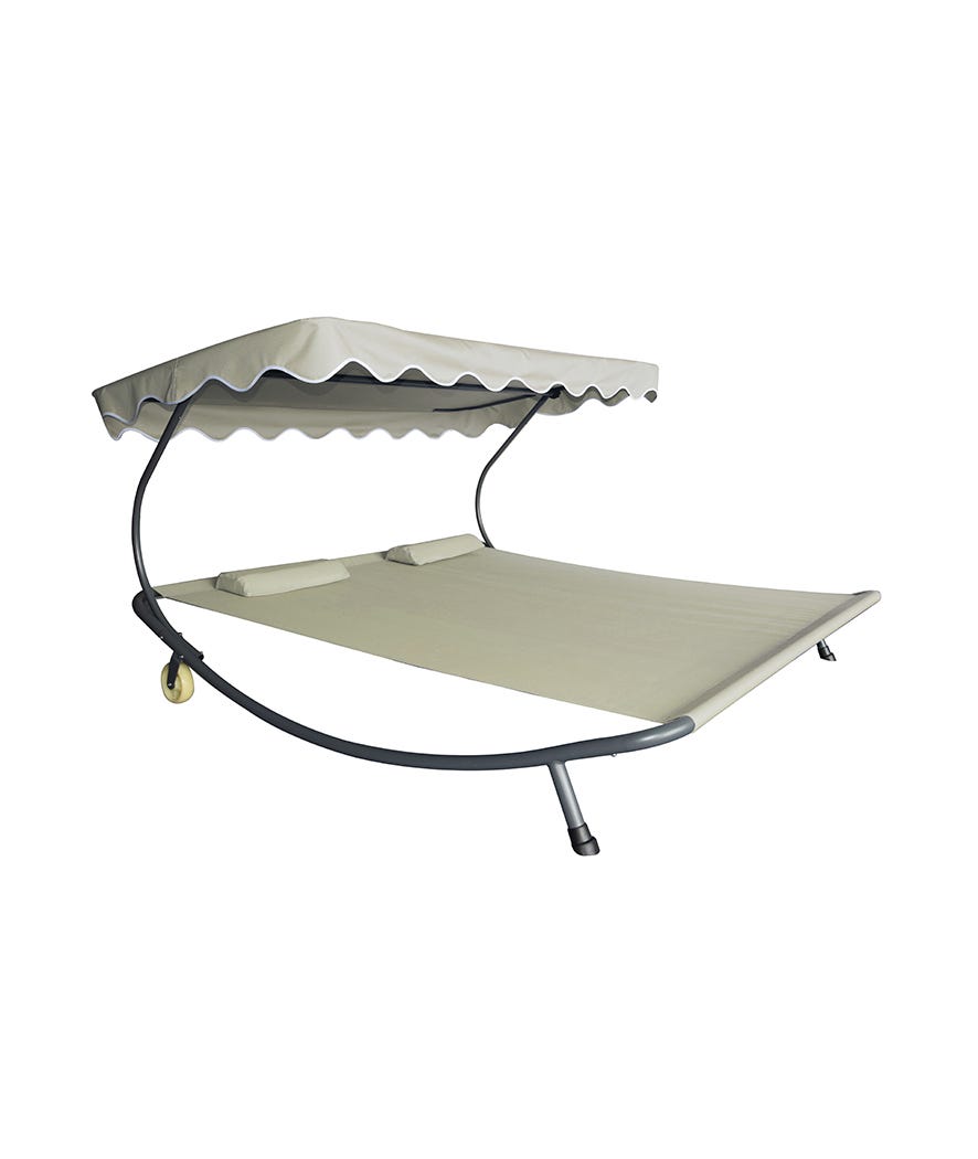 Letto prendisole doppio con 2 cuscini