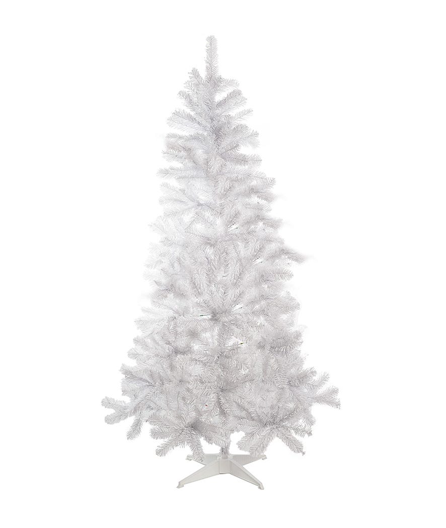 Albero San Candido bianco iridescente 180 cm bianco