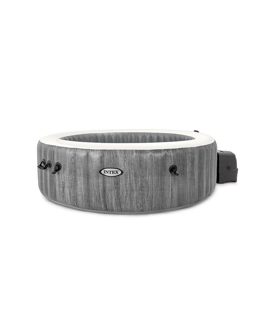 Piscina pure spa greywood deluxe 216x71 cm 6 posti con pompa riscaldatore e luce led multicolor 28442 grigio