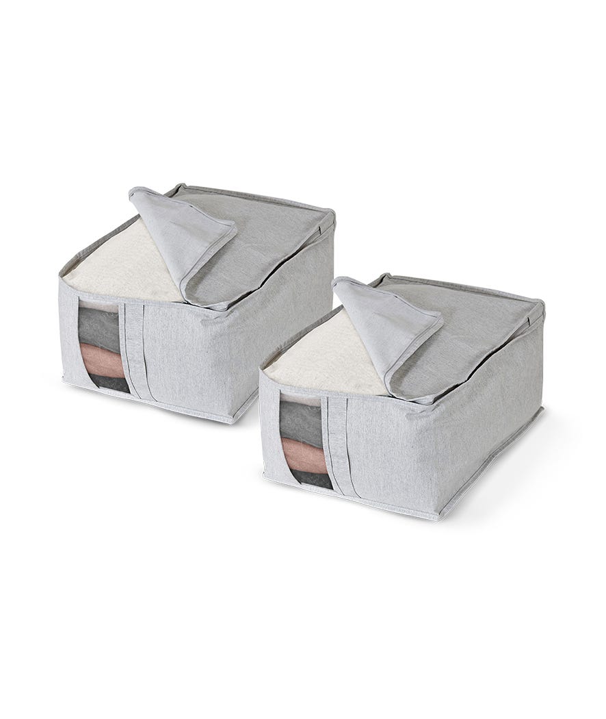 Set 2 custodie per maglie e camicie grigio chiaro