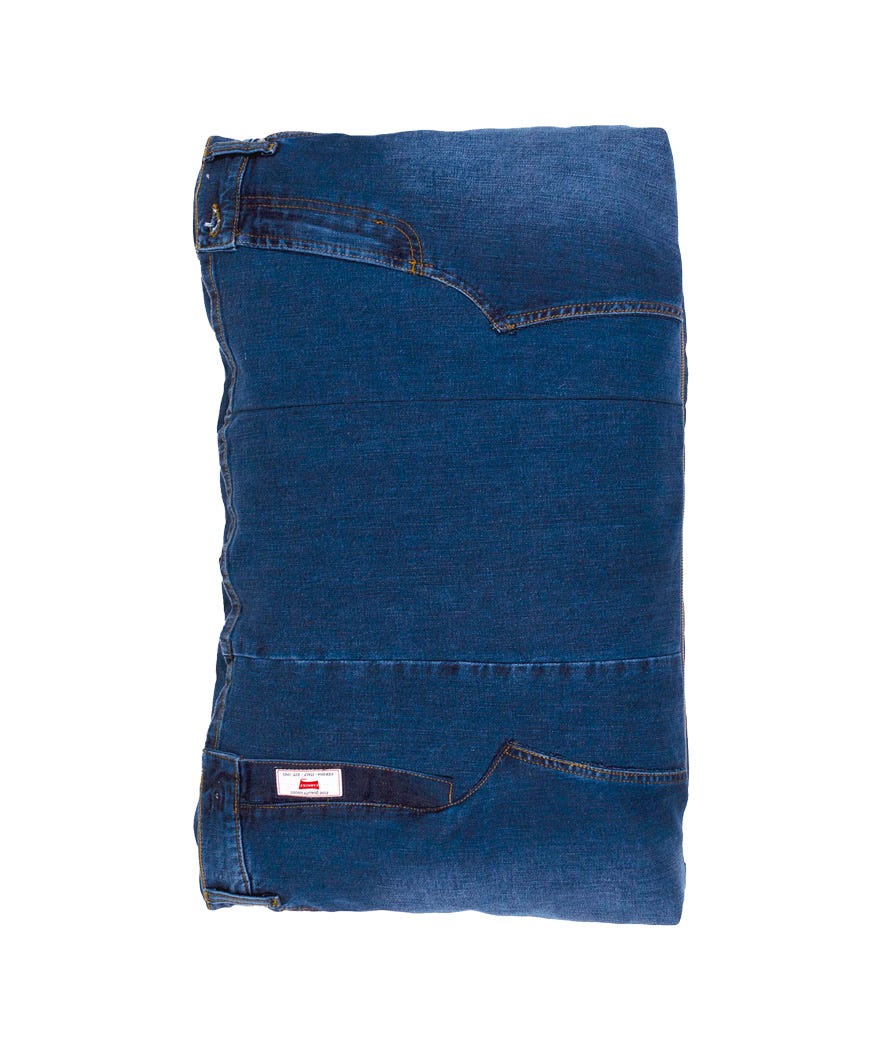 Cuscino imbottito in jeans per cani di taglia media denim