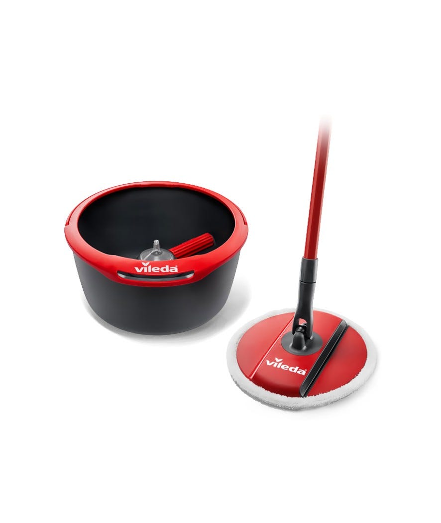 Sistema lavapavimenti Spin Clean rosso
