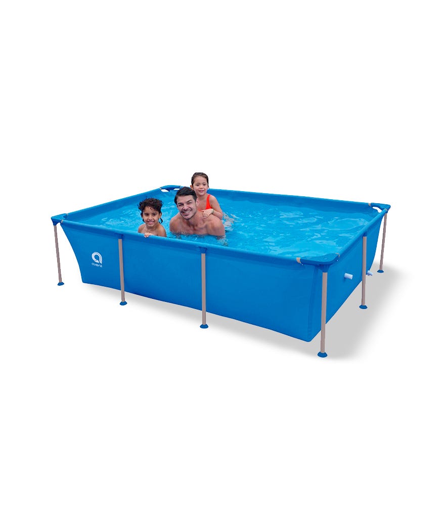 Piscina rettangolare 258x179x66 cm azzurro