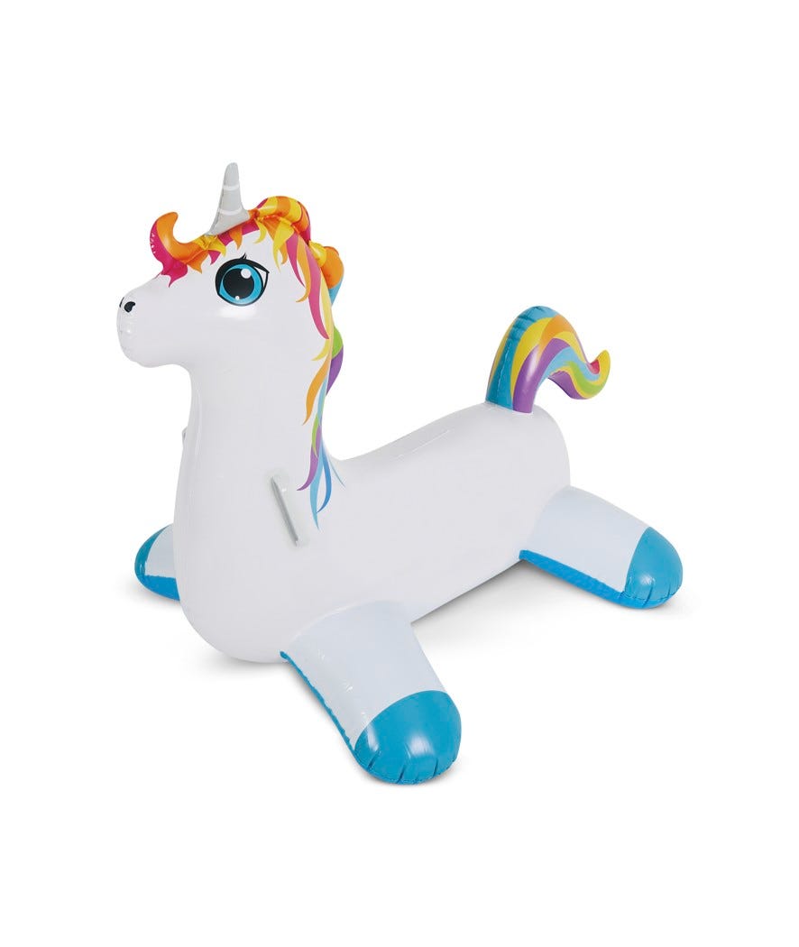 Cavalcabile unicorno bianco
