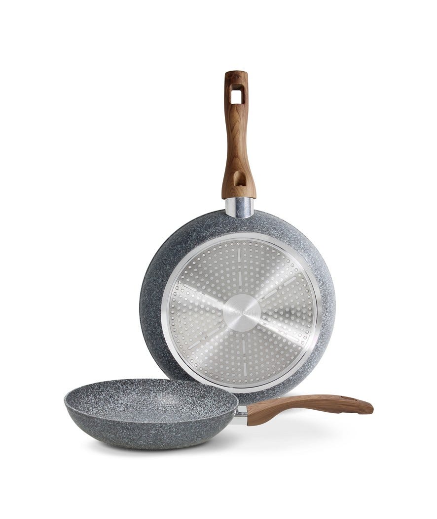 Set 2 padelle 24 cm  28 cm Cucina Top Granite grigio