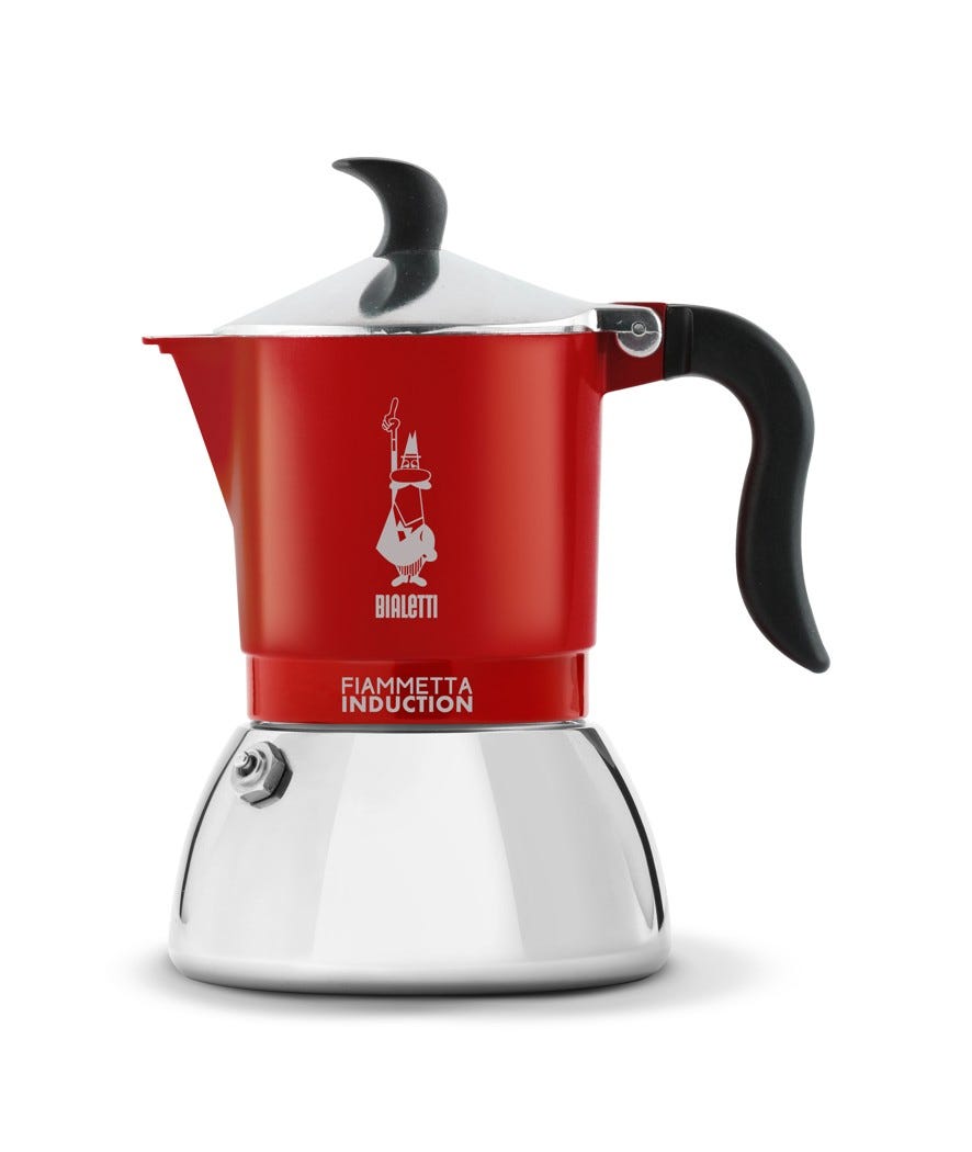 Caffettiera fiammetta per induzione 2 tazze