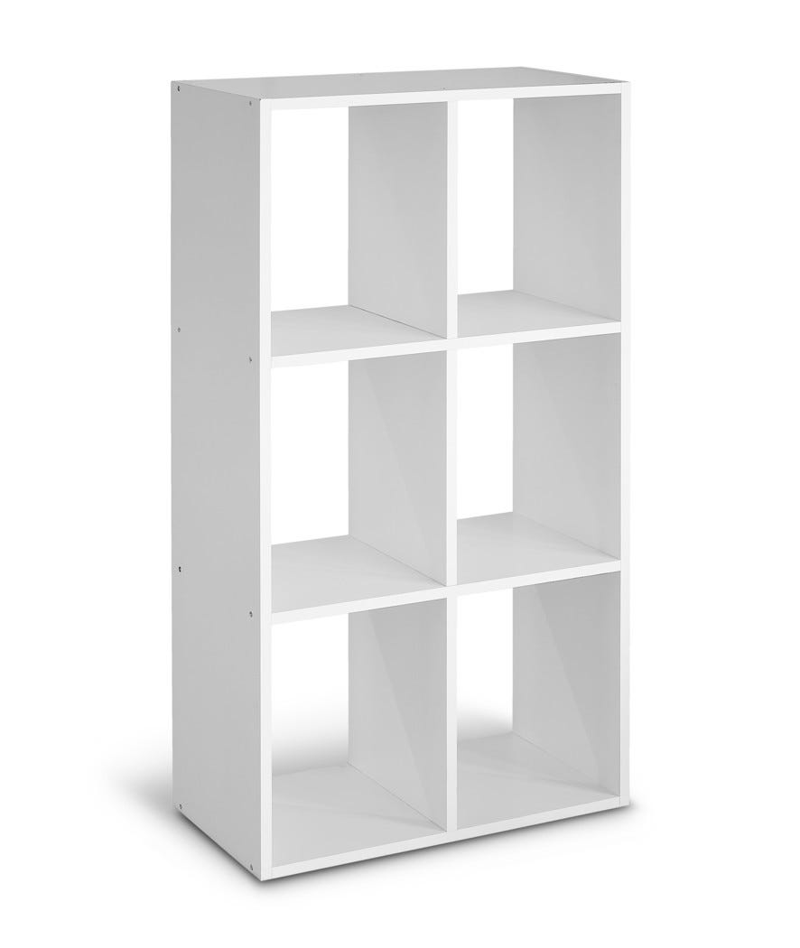 Libreria 6 cubi bianco