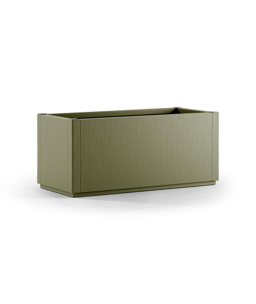 Fioriera rettangolare verde oliva