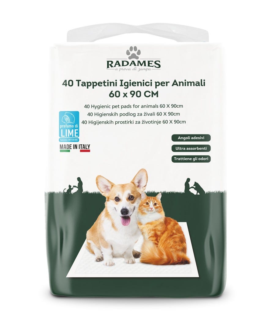 Set tappetini igienici per animali 60 90 bianco