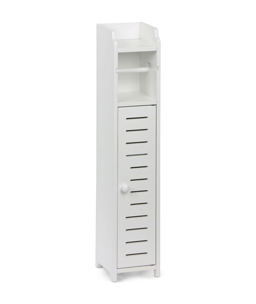 Mobiletto porta rotolo con 1 anta bianco