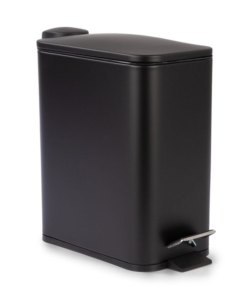 Pattumiera da bagno 5 L nero