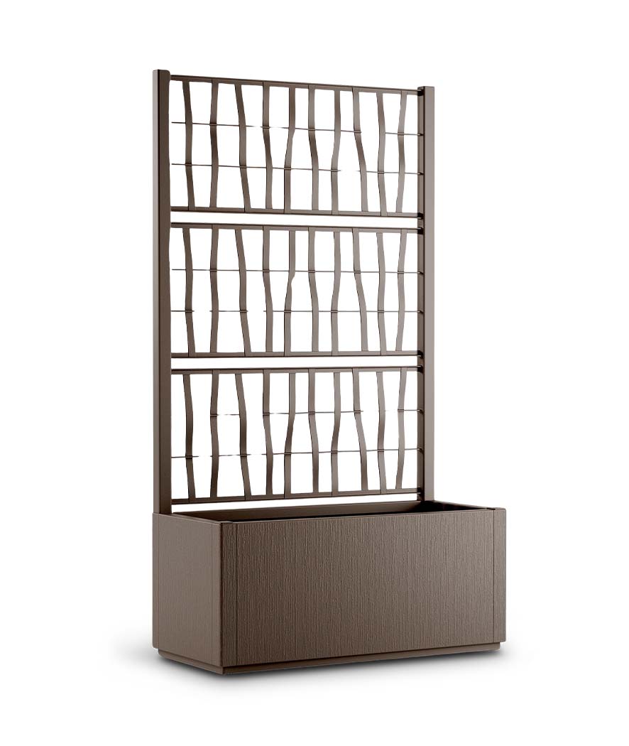 Fioriera rettangolare Ethica 80x36x140h tortora