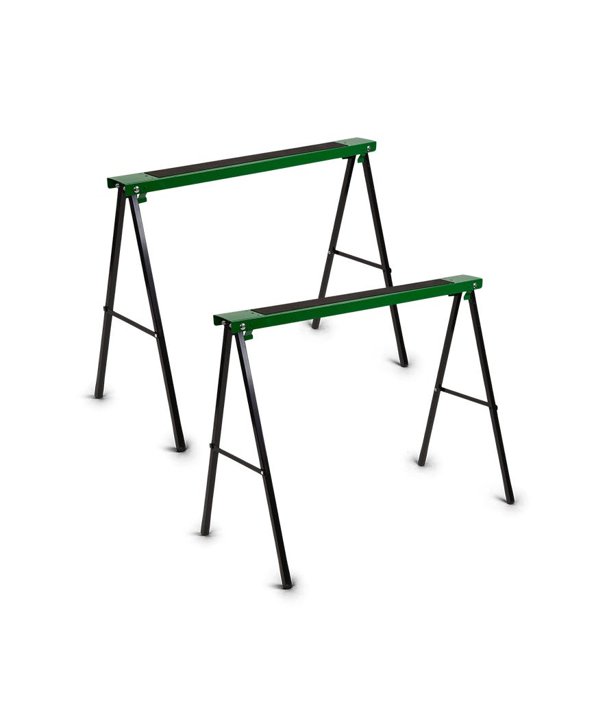 Set 2 cavalletti pieghevoli verde