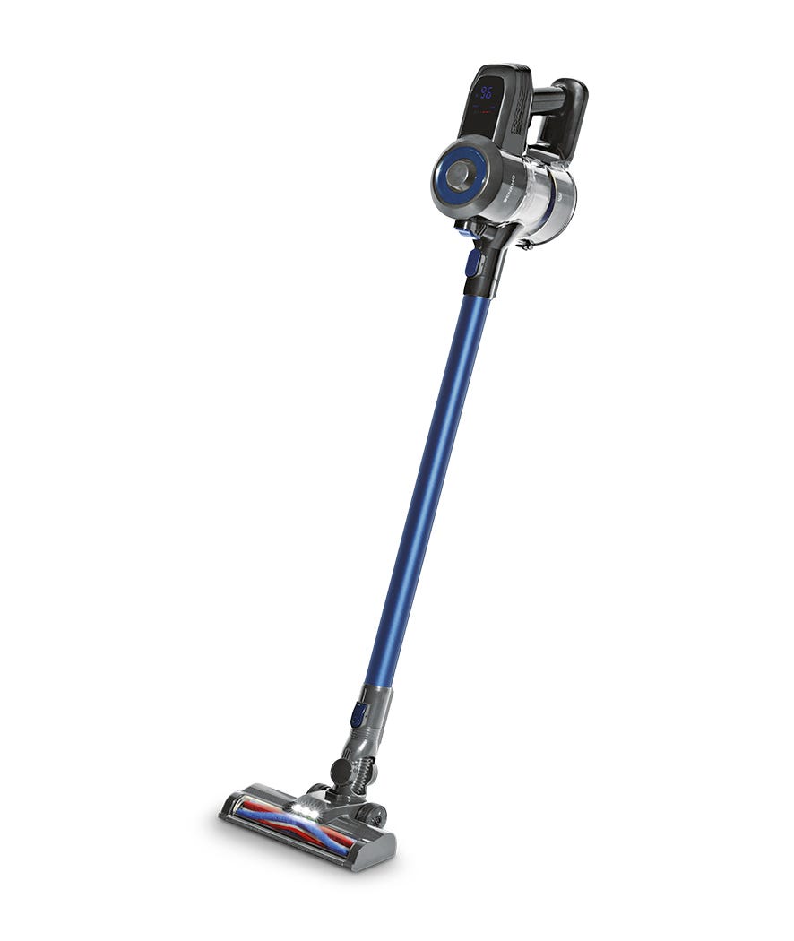 Scopa elettrica ricaricabile blu