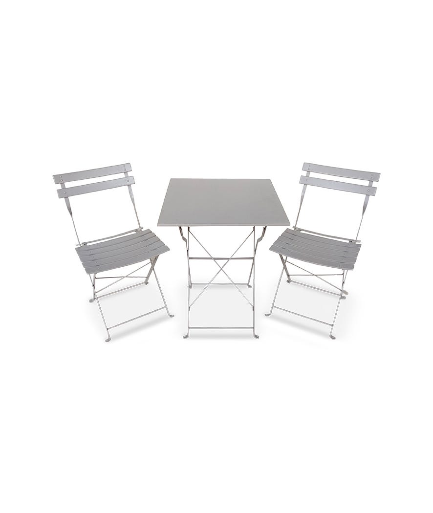 Set tavolo con 2 sedie pieghevoli