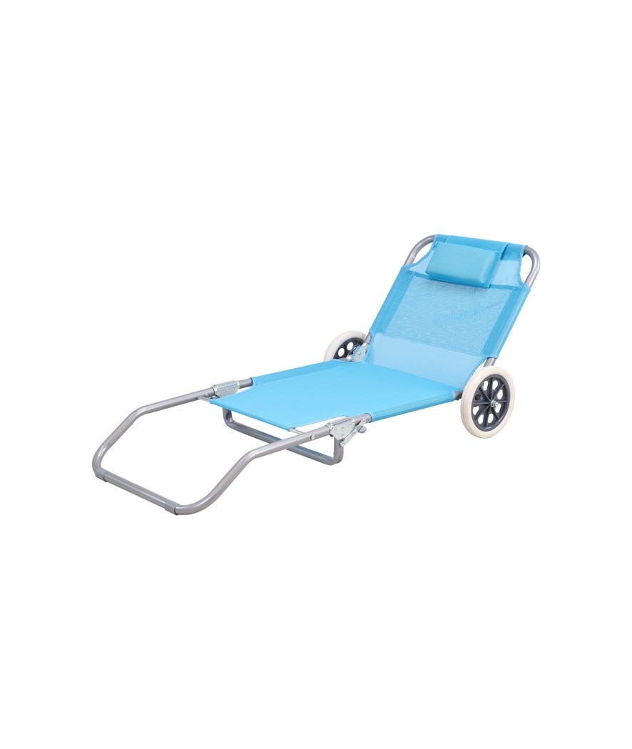 Spiaggina con ruote azzurro