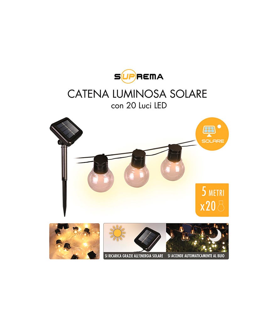 Catena luminosa solare 5 m