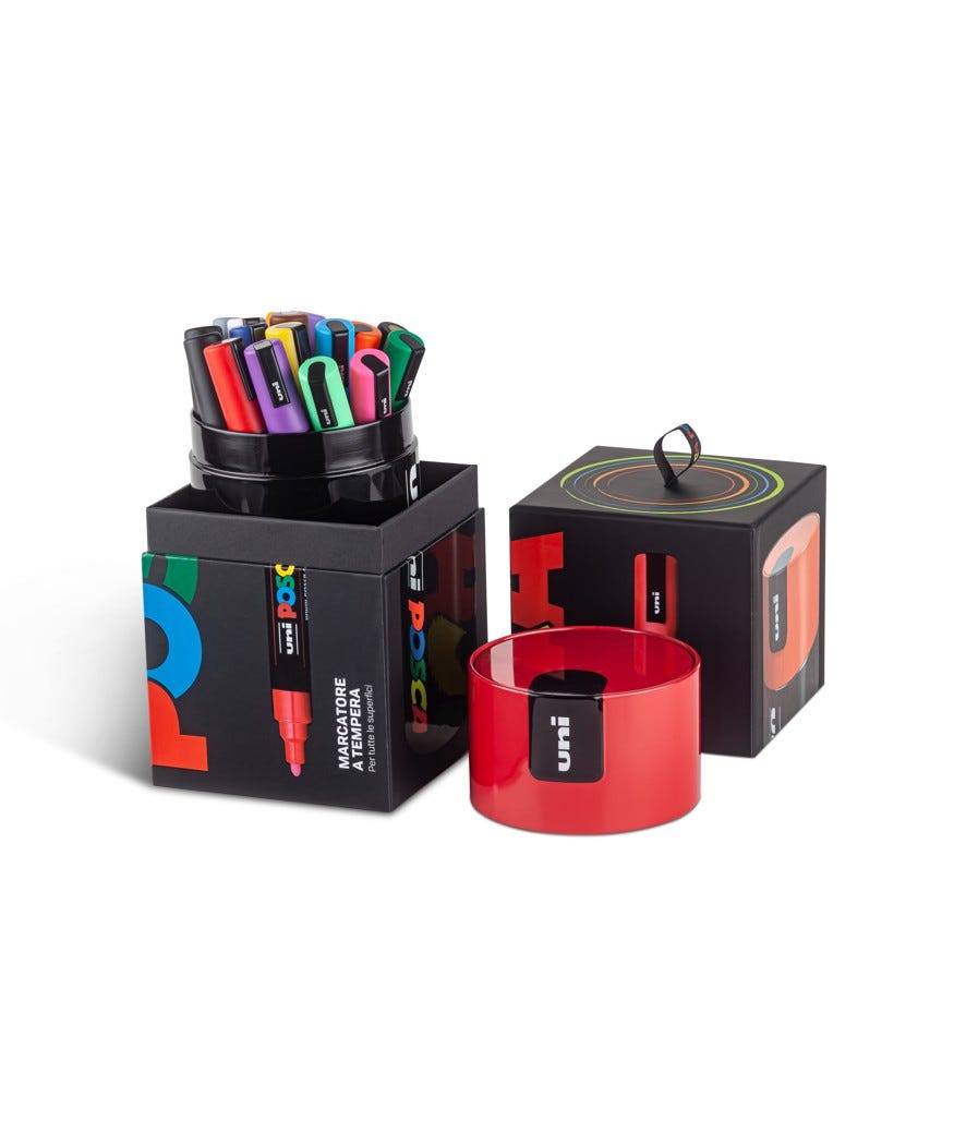 Gift box rosso 18 pezzi assortiti multicolore
