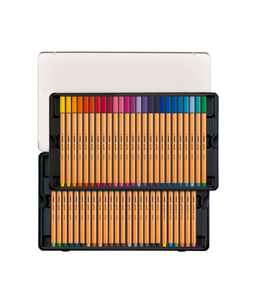Scatola in metallo 50 colori assortiti multicolore