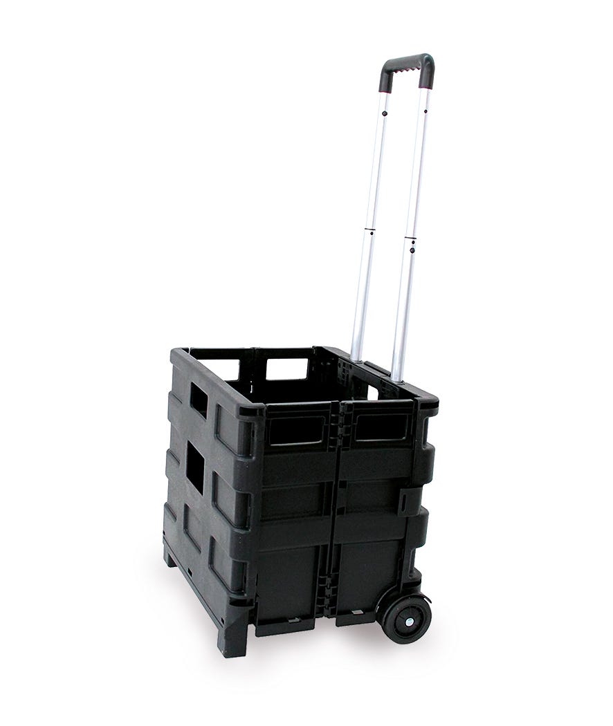 Carrello trasporto con cassa nero