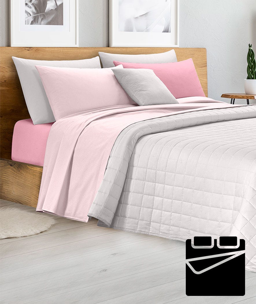 Completo letto matrimoniale in microfibra