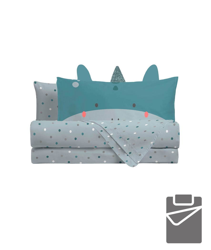 Completo letto stampato singolo bambino Funny