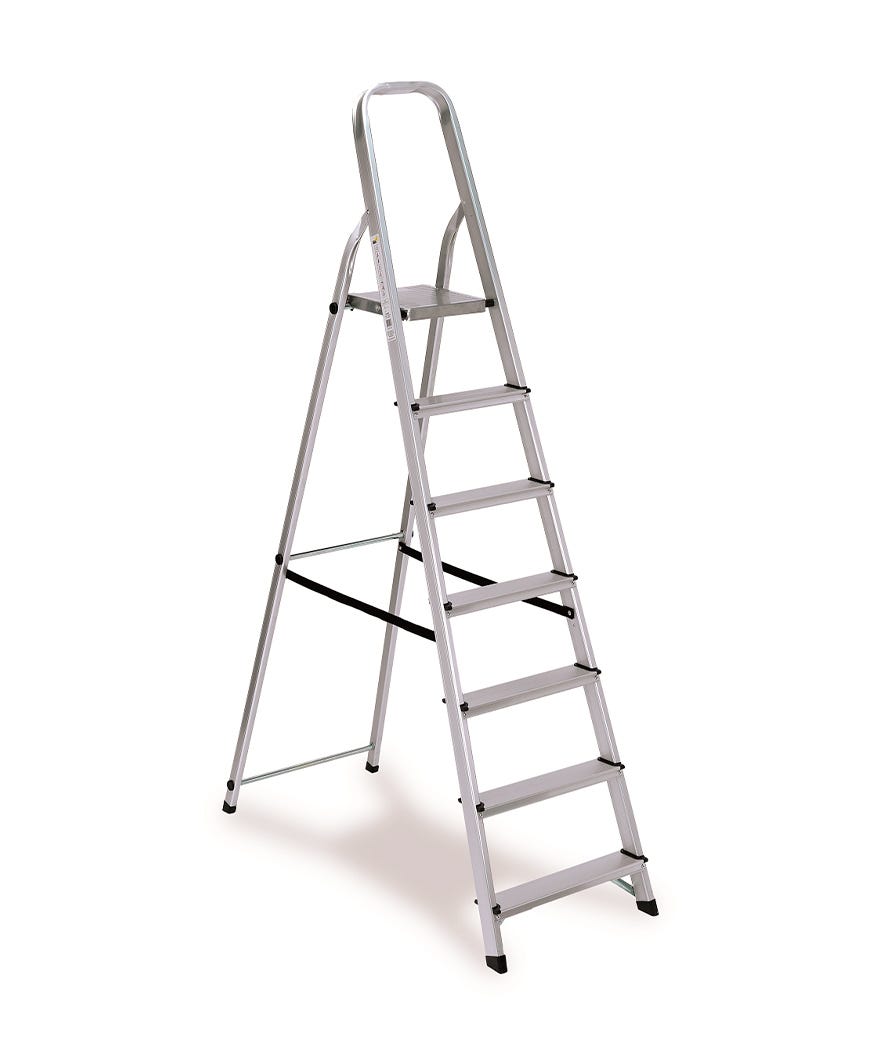 Scala alluminio Everest 7 gradini grigio
