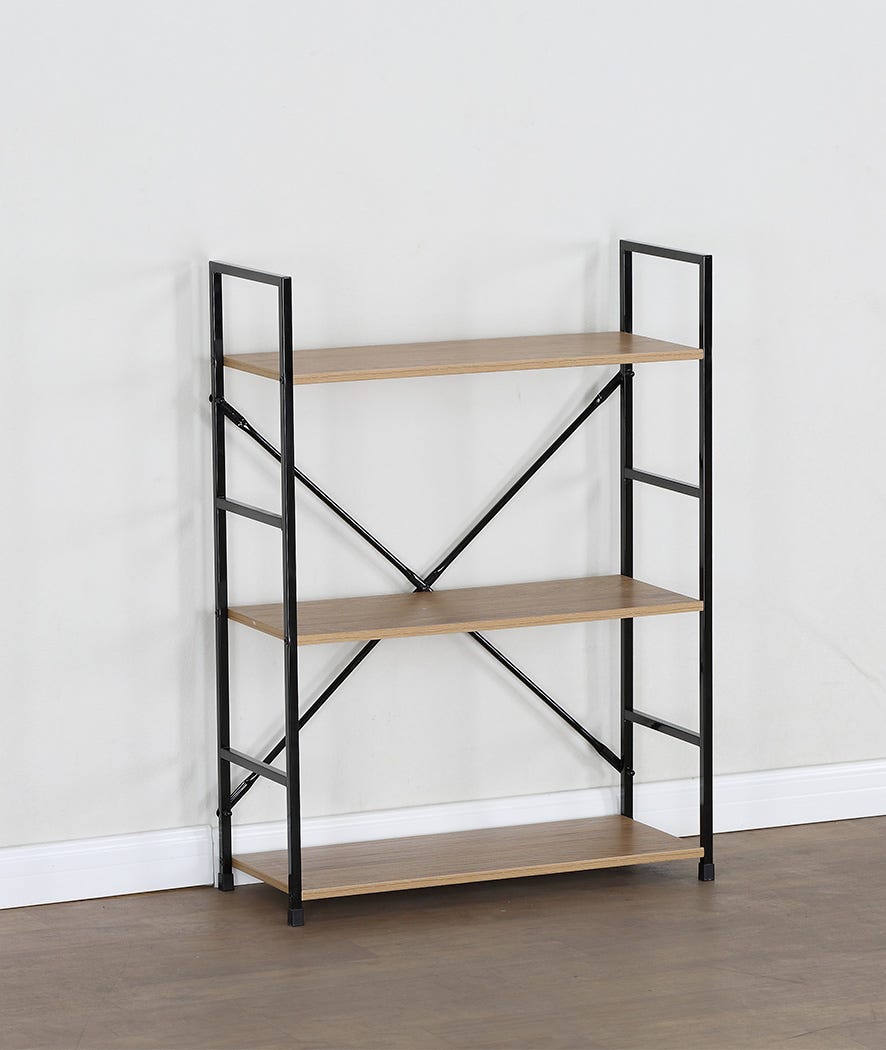 Scaffale con 3 ripiani nero