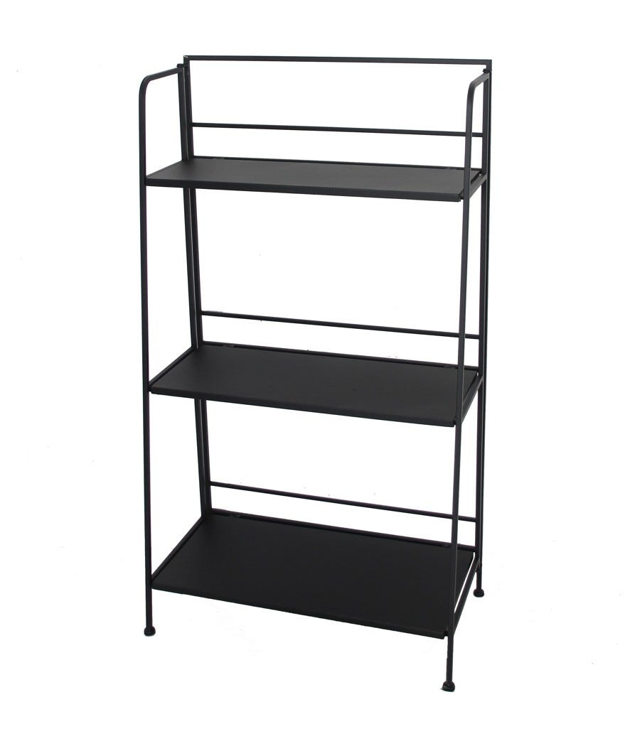 Scaffale rettangolare 3 ripiani nero