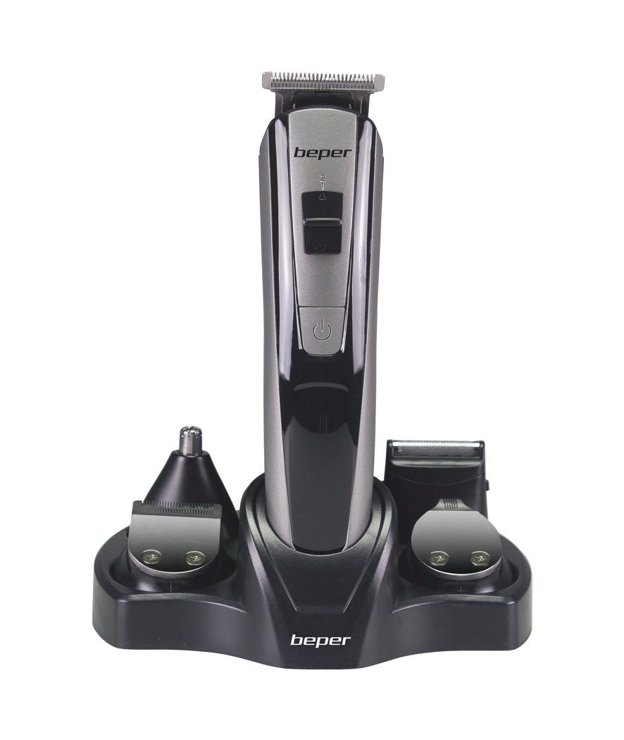 Set rifinitore viso e corpo 10 in 1 nero