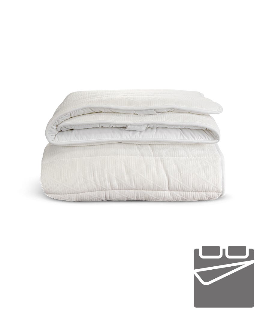 Topper matrimoniale antibatterico bianco