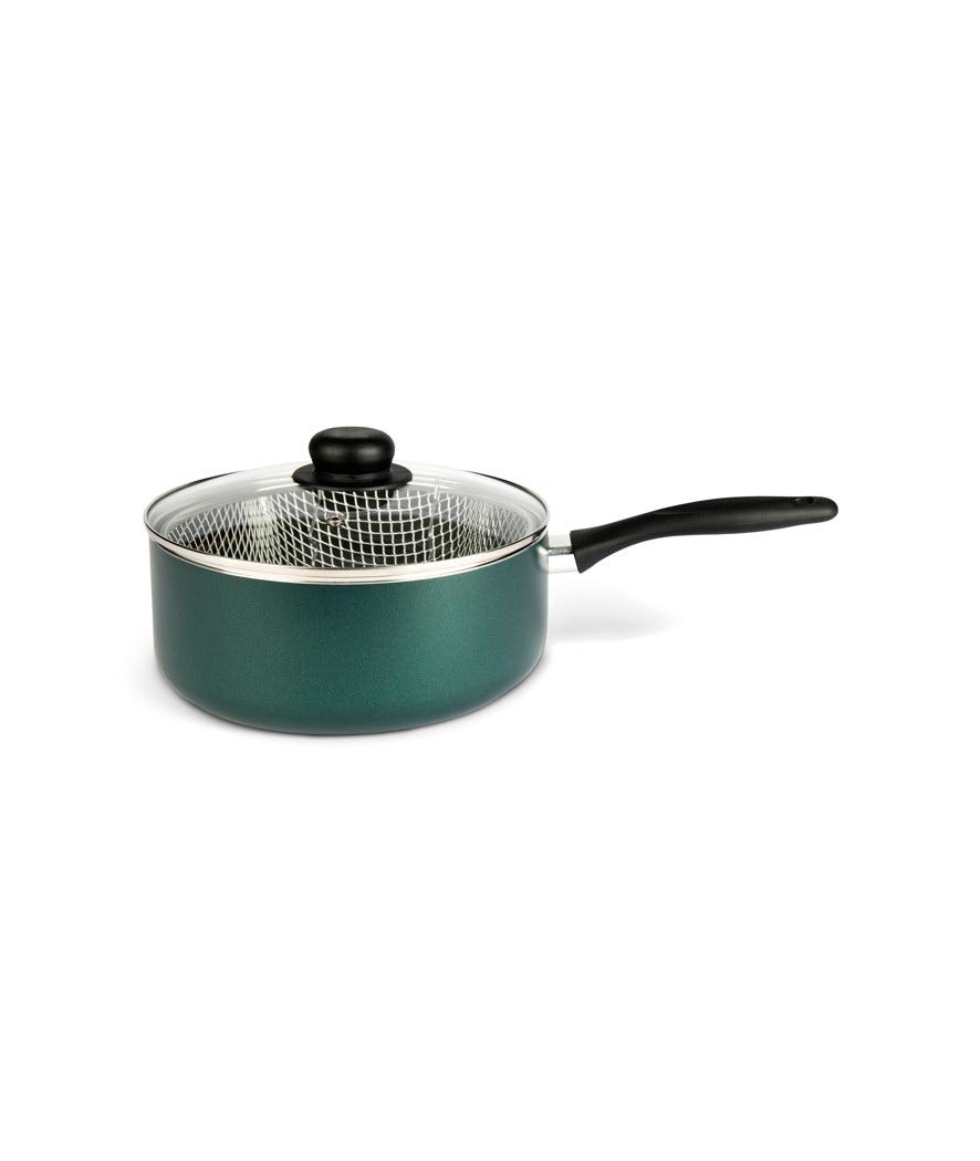 Friggitrice con coperchio 24 cm verde