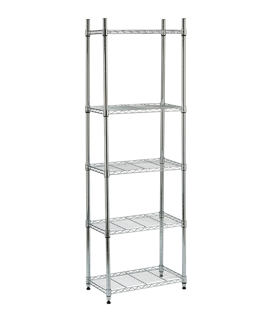 Scaffale cromato 5 piani grigio