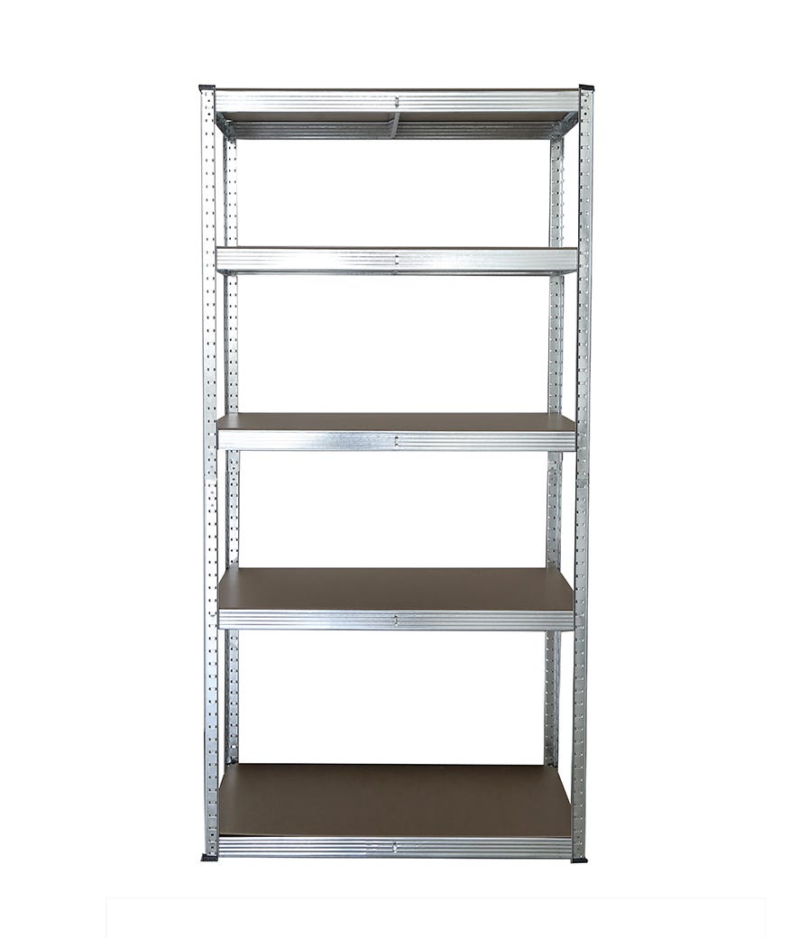 Scaffale in metallo 5 ripiani grigio