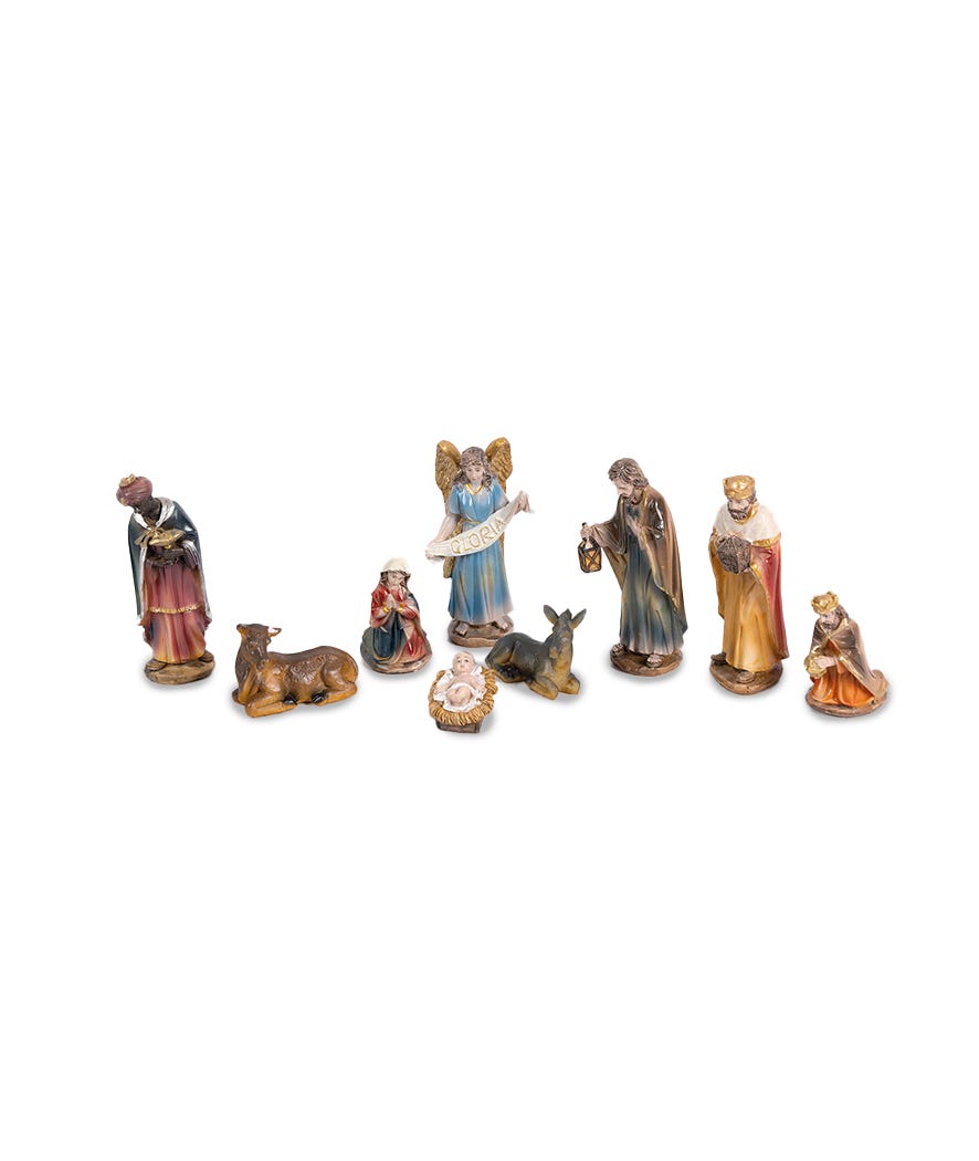 Natività in resina 15 cm multicolor