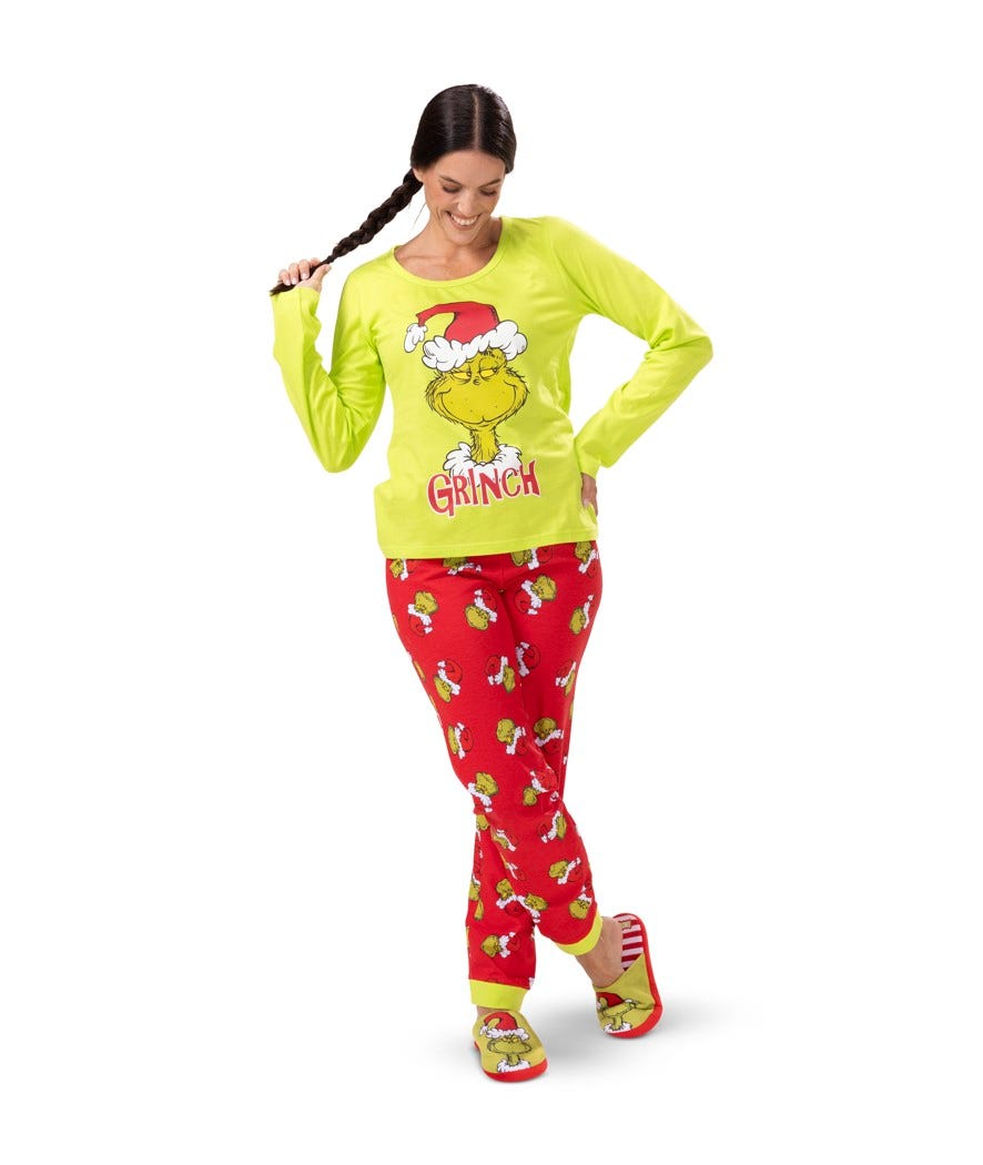 Pigiama adulto bambino Grinch Mickey e Minnie