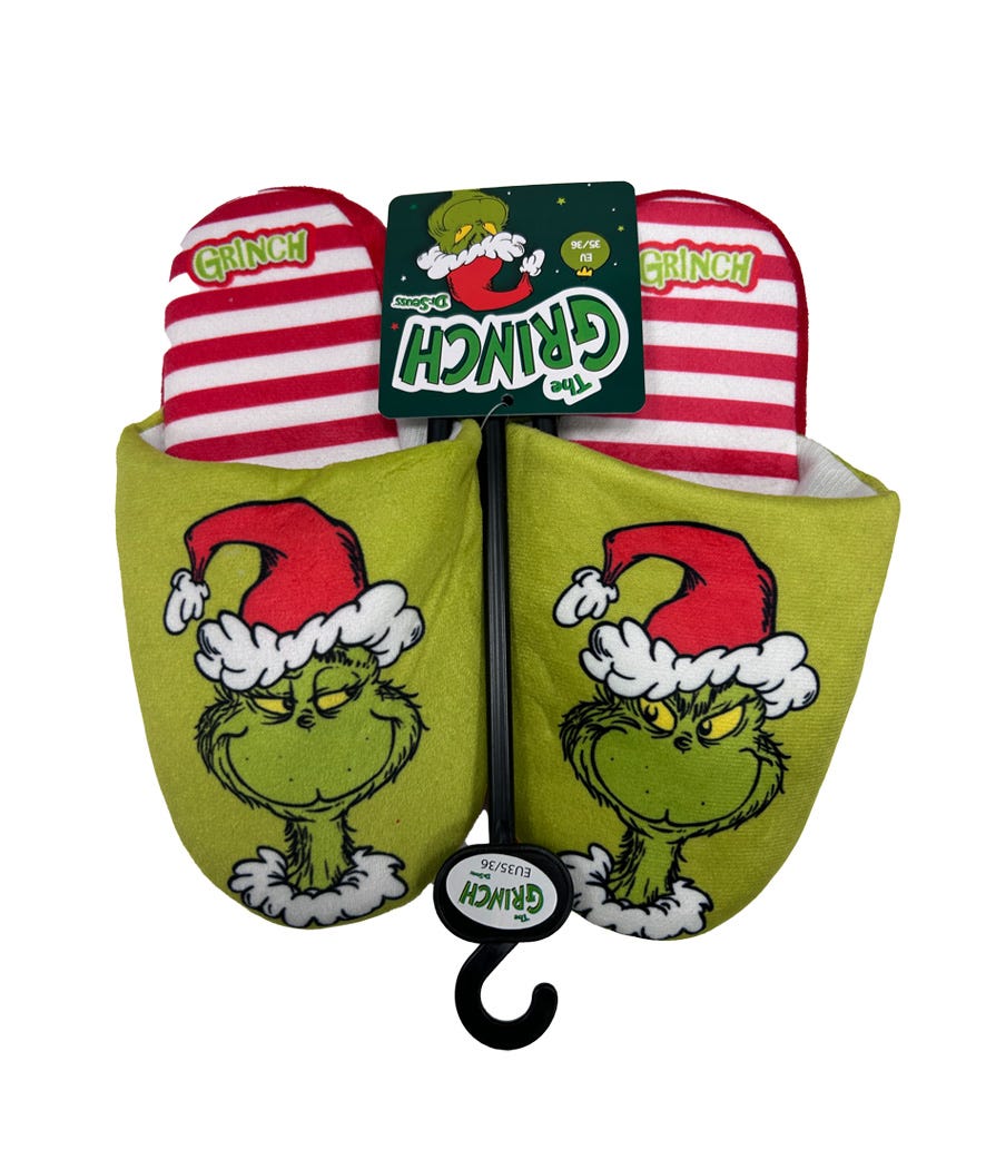 Ciabatta adulto bambino Grinch Mickey e Minnie