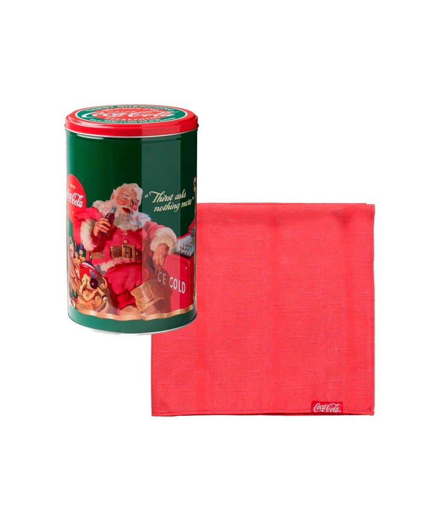 Tovaglia antimacchia Christmas Coca Cola 140x180 cm rosso