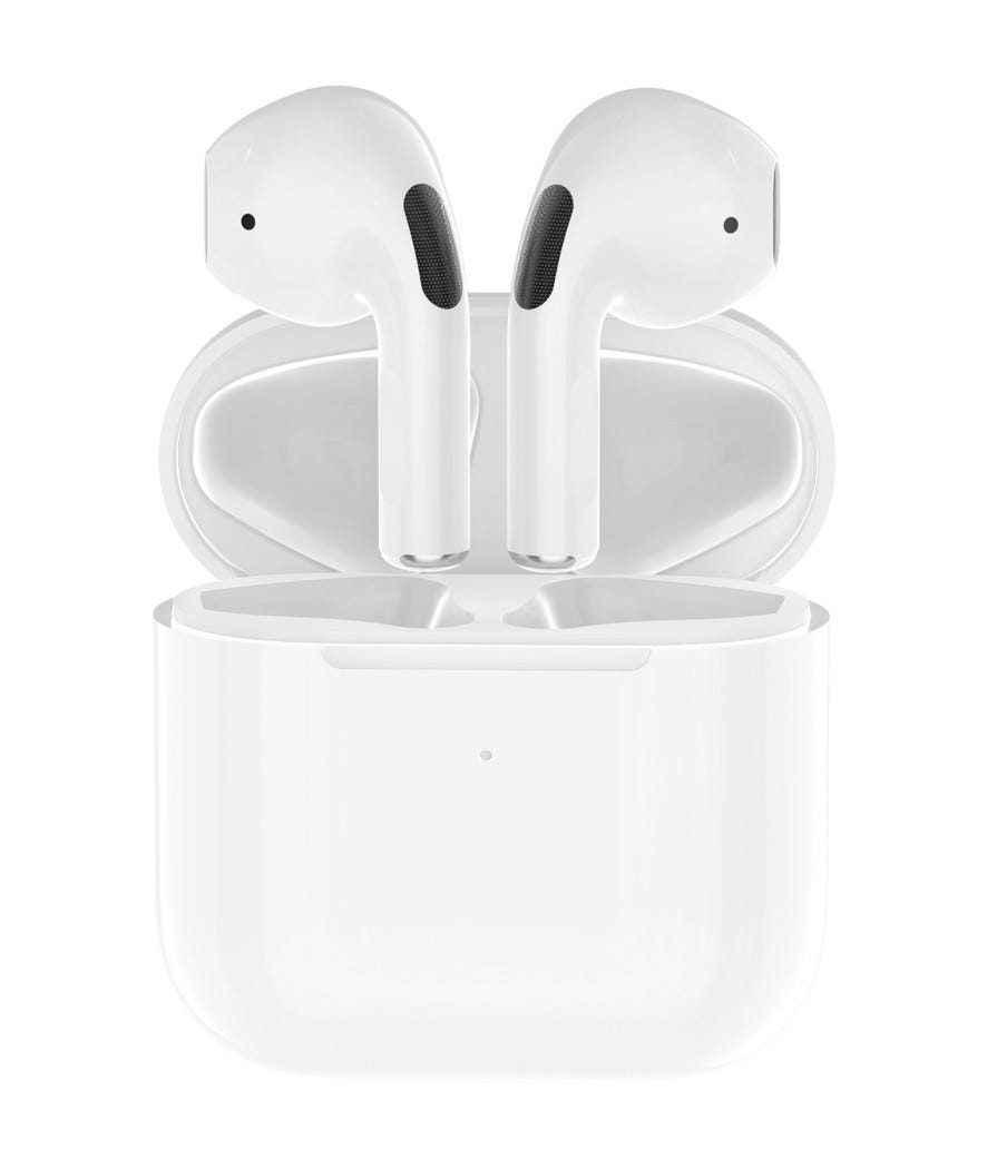Mini auricolari stereo bluetooth bianco