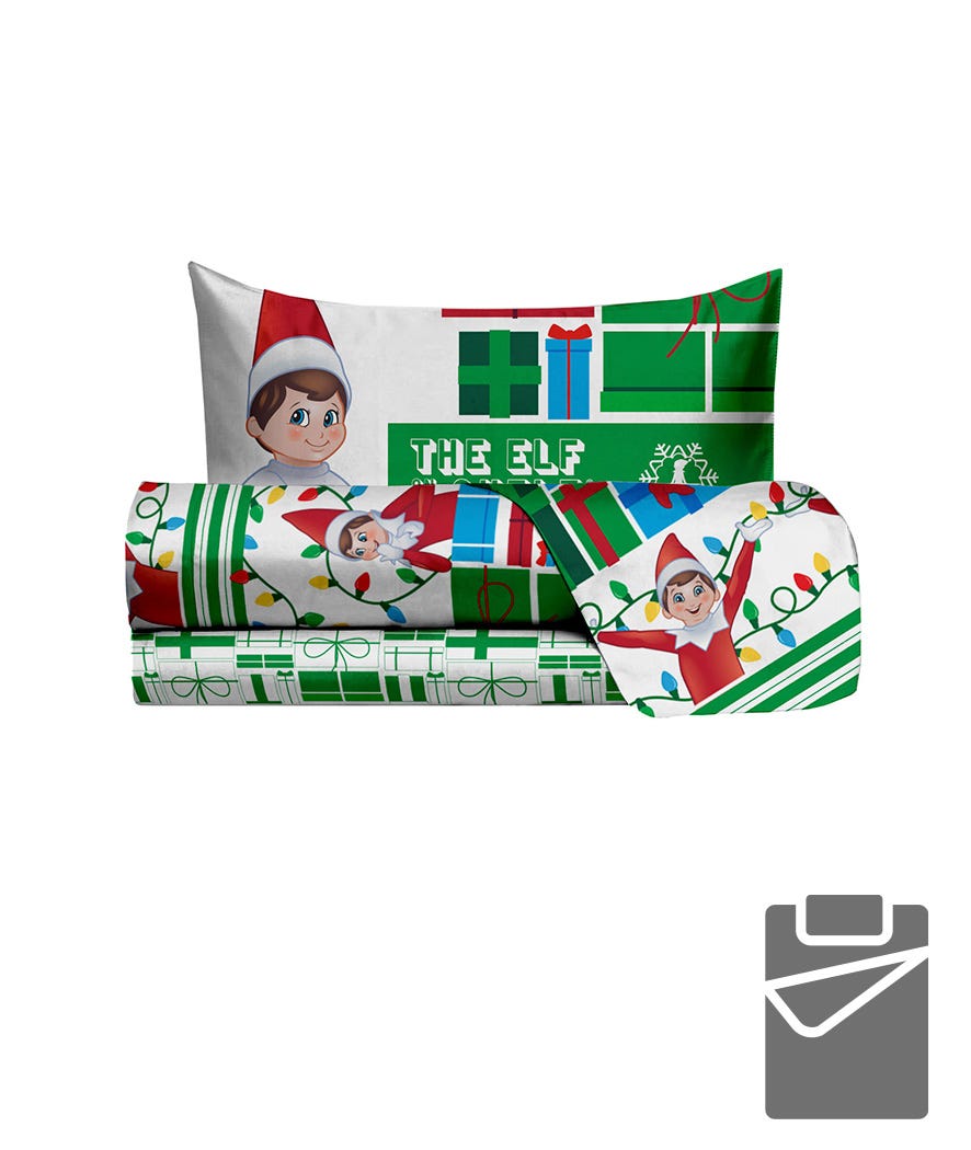 Completo letto 1 piazza Elf on The Shelf multicolor