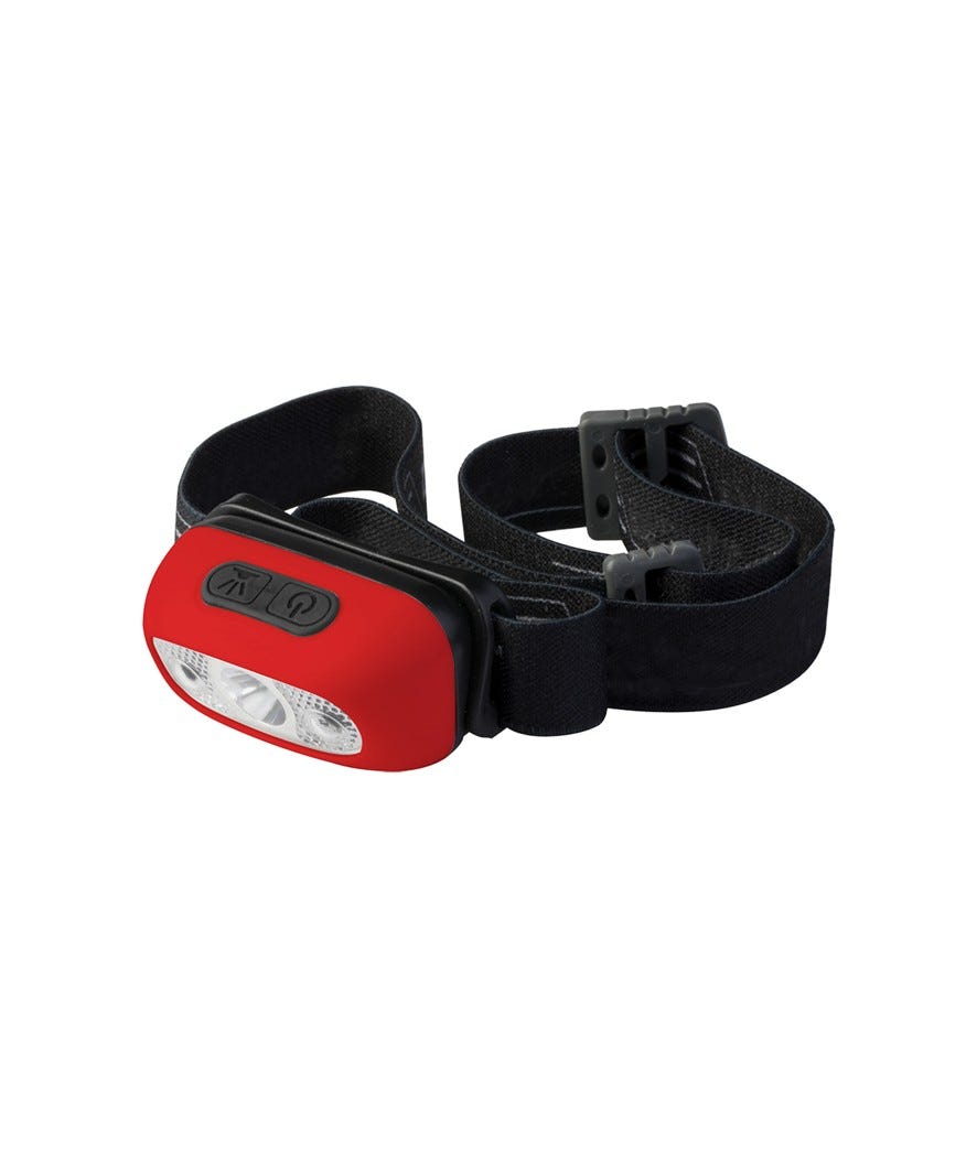 Torcia da fronte LED 5W nero e rosso