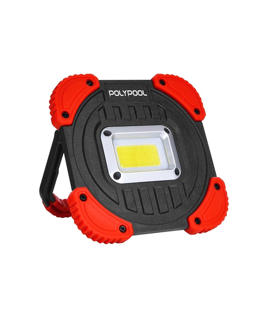 Proitettore COB LED portatile 10 W nero e rosso